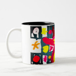 Taza Bicolor Starfish style