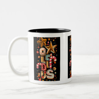 Taza Bicolor Starry Typography Coffee Mug – Holiday Edition