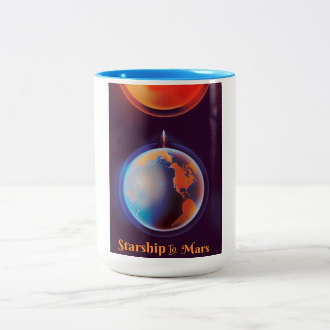 Taza Bicolor Starship to Mars (Centro)
