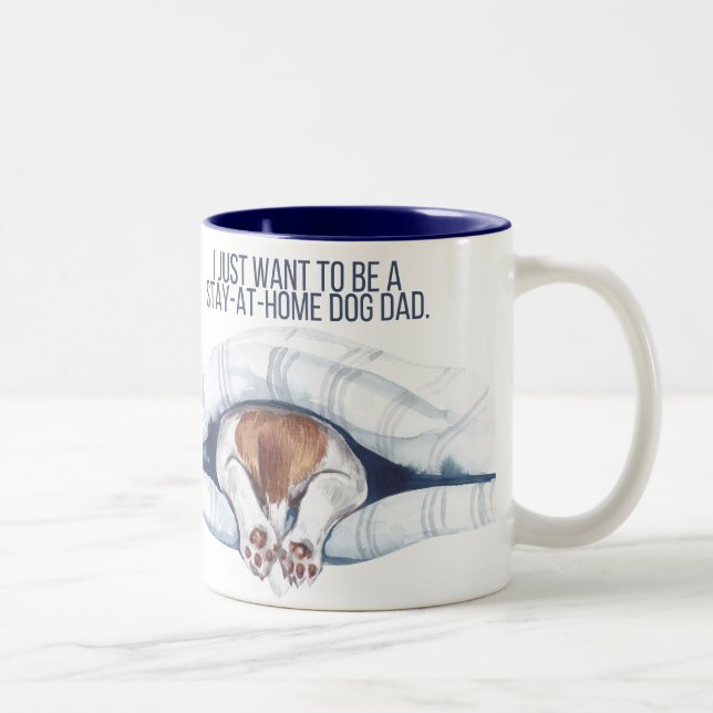 Taza Bicolor Stay-at-home dog dad mug (Derecha)