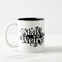 Taza Bicolor Stay Weird mug