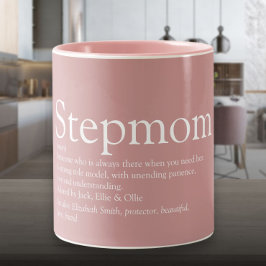 Taza Bicolor Stepmami Stepwoman Definición Rosa polvoriento ros