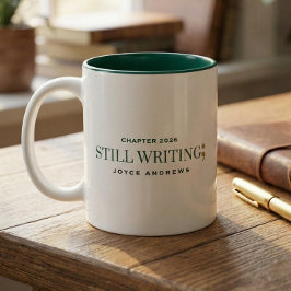 Taza Bicolor Still Writing Semicolon Custom Recovery Green