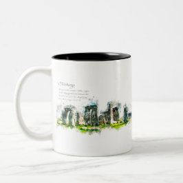 Taza Bicolor Stonehenge Watercolor