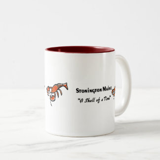 Taza Bicolor Stonington Maine Lobster Coffee Mug