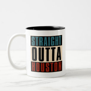 Taza Bicolor Straight Outta Houston Texas TX