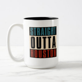 Taza Bicolor Straight Outta Houston Texas TX