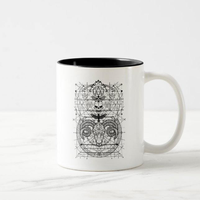 Taza Bicolor Strange Magic Circle Sigil Chaos Magic Witchcraf (Derecha)