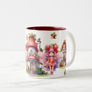 Taza Bicolor Strawberry Fairy Village