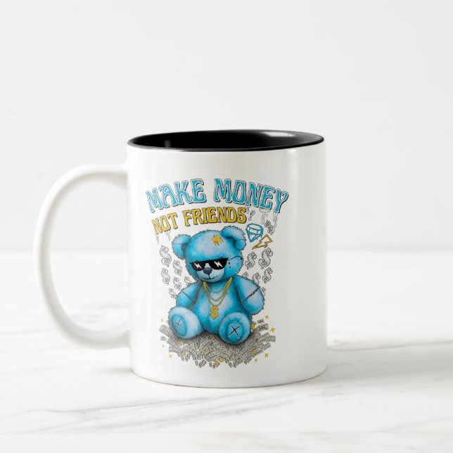 Taza Bicolor Streetwear Retro Matching Gamma Blue , streetwear  (Izquierda)