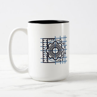 Taza Bicolor Stress → Strain → Coffee | Mechanical Engineer Mug