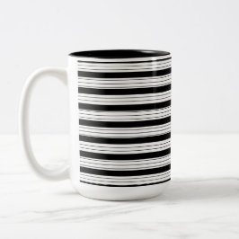 Taza Bicolor Striped Two-Tone Mug, 15 oz