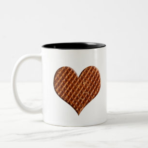 Taza Bicolor Stroopwafel hartjes