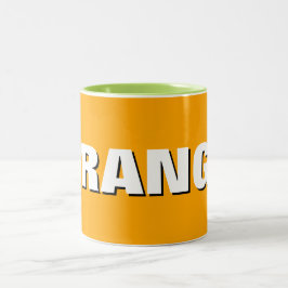 Taza Bicolor Stylish Orange Mug, Perfect Gift For Coffee Lovers