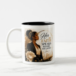 Taza Bicolor Su fe habla antes de que ella lo haga