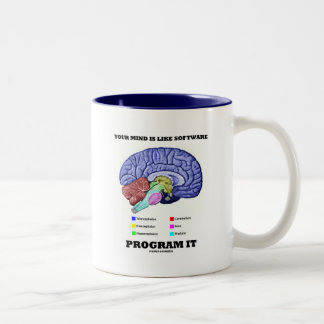 Taza Bicolor Su mente es como el programa informático él (el