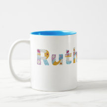 Su nombre en letras florales artísticas / Ruth