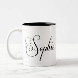Taza Bicolor Su Nombre Es Sophie Calligraphy