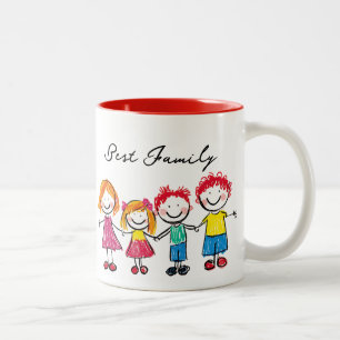 Taza Bicolor Sube el Dibujo de tu Hijo Arte Personalizado par