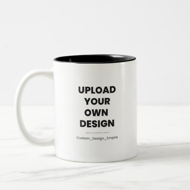Taza Bicolor Sube tu propio diseño aquí | Plantilla personaliza (Izquierda)