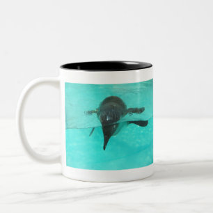 Taza Bicolor Submarinismo con pingüino