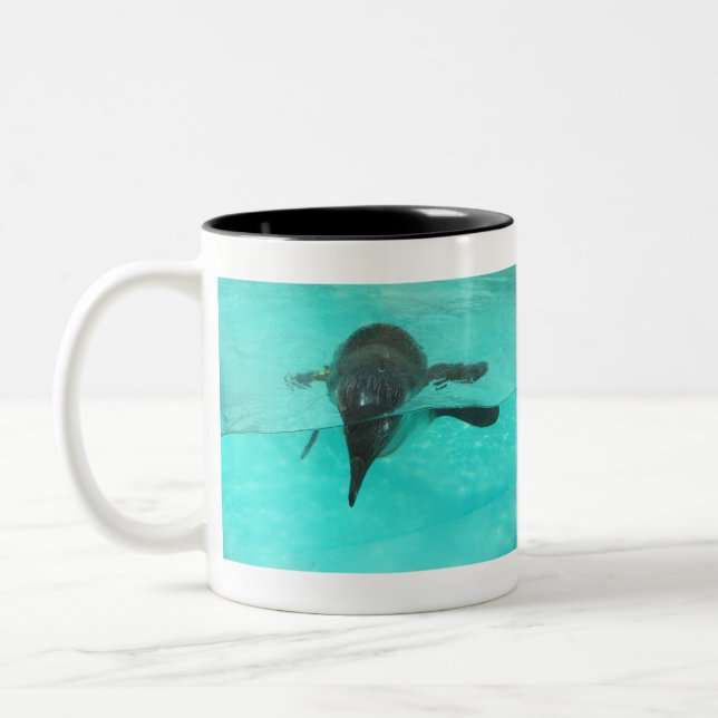 Taza Bicolor Submarinismo con pingüino (Izquierda)