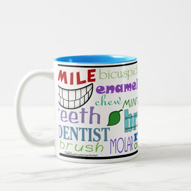 Taza Bicolor Subterráneo de términos dentales (Izquierda)