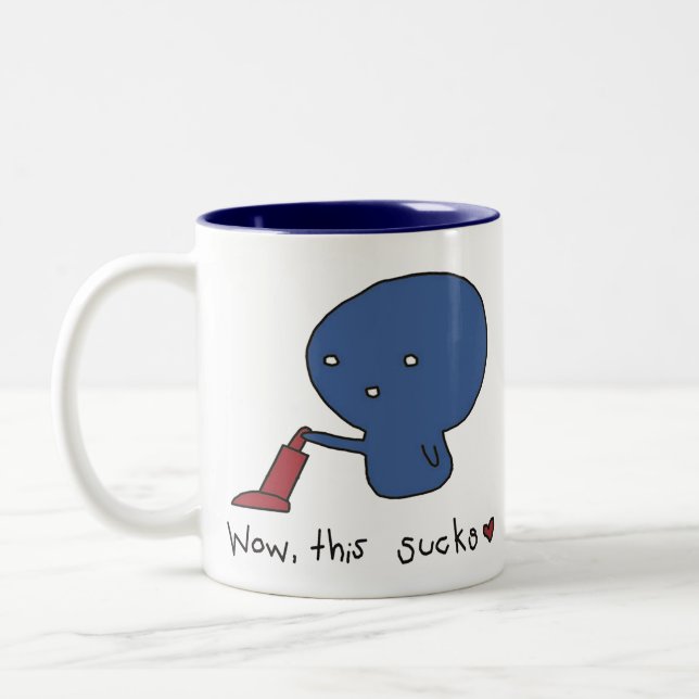 Taza Bicolor sucksshirtsmall, (Izquierda)