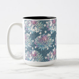 Taza Bicolor Suculento diseño con Daisies Mug