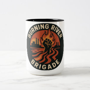 Taza Bicolor Sudadera Burning River Brigade