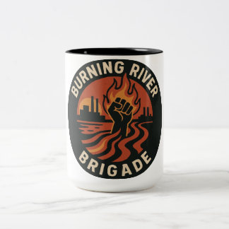 Taza Bicolor Sudadera Burning River Brigade