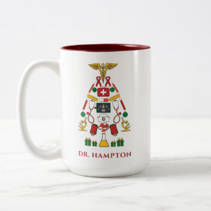 Taza Bicolor Sudadera con gráficos de Navidad personalizados pa
