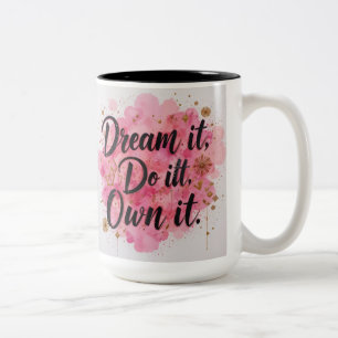 Taza Bicolor Sueña. Hazlo. Propietario".