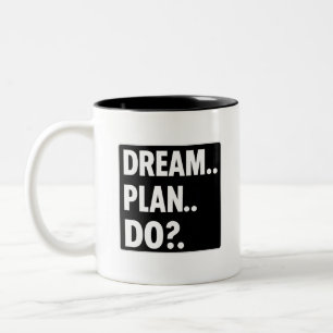 Taza Bicolor Sueña. Planifica. Haz. – Tipografía Motivacional M