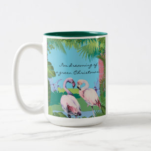 Taza Bicolor Sueño con un Navidad verde personalizado