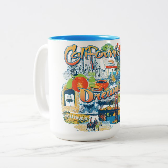 Taza Bicolor Sueño de California (Anverso izquierdo)