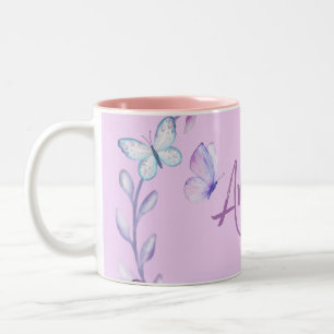 Taza Bicolor Sueño de mariposa