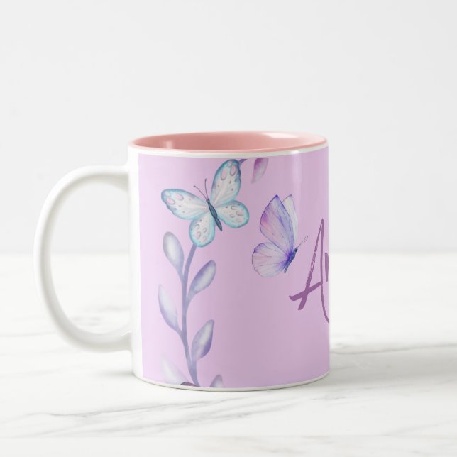 Taza Bicolor Sueño de mariposa (Izquierda)