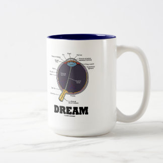 Taza Bicolor Sueño del ojo (i) (globo del ojo humano anatómico)
