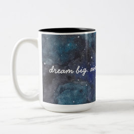 Taza Bicolor Sueño gran galaxia Inspiradora en azul