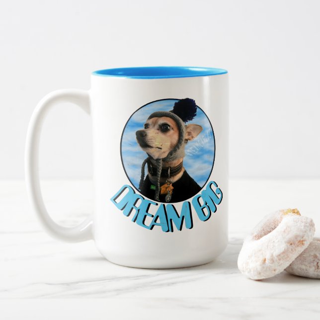 Taza Bicolor "Sueño Grande" Carlos B.Perro (Con donut)
