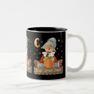 Taza Bicolor Sueños de cosecha Escarecrow caída tazón de café