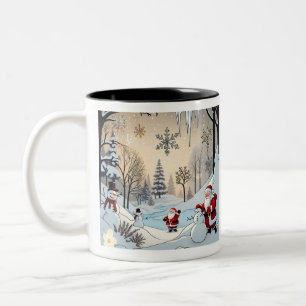 Taza Bicolor "Sueños de invierno escarpados"