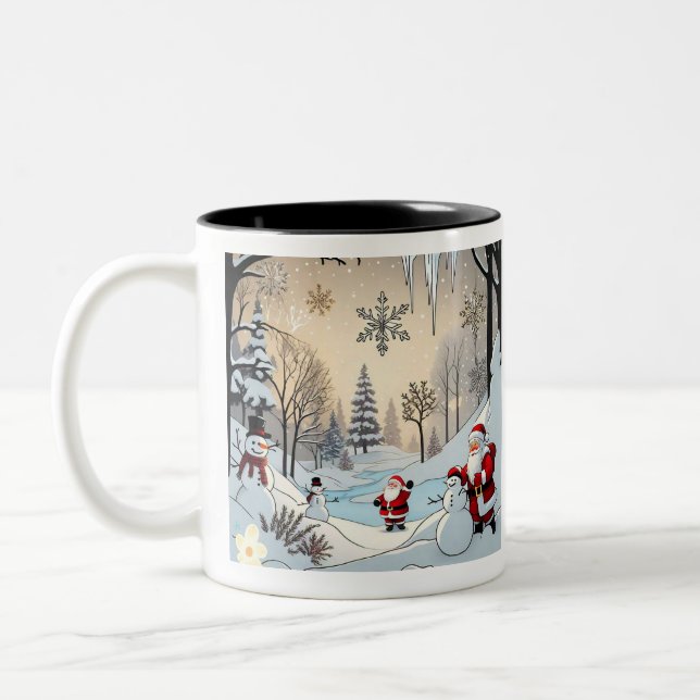 Taza Bicolor "Sueños de invierno escarpados" (Izquierda)