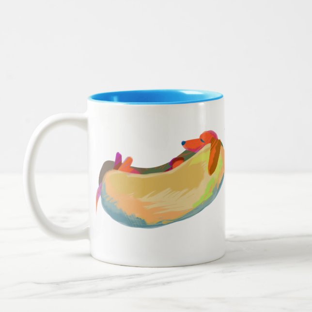 Taza Bicolor Sueños del perrito caliente (Izquierda)