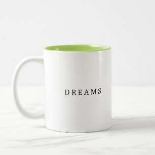 Taza Bicolor Sueños en cada taquilla de diseño elegante para ta