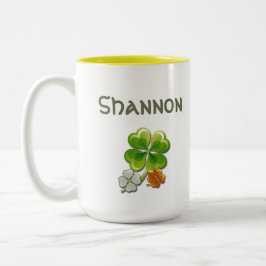 Taza Bicolor Suerte de los irlandeses. Regalo del Día de San Pa