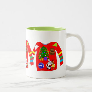 Taza Bicolor Suéter de Navidades feos
