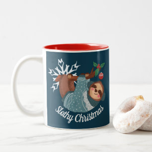 Taza Bicolor Suéter dulce para Navidades eslovacos