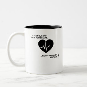 Taza Bicolor Suficiente Para Detener Tu Corazón... ...Enoug co